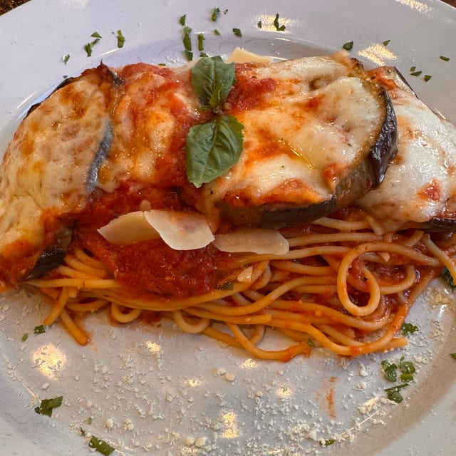 Eggplant Parmigiana.