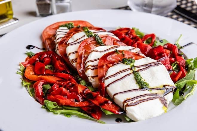 HALF TRAY CAPRESE SALAD.